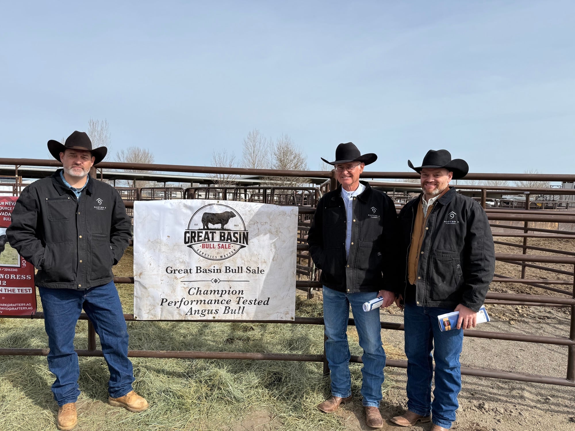 Mark, David, and Scott Hyde at the Great Basin Bull Sale
